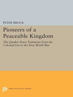 cover image of Pioneers of a Peaceable Kingdom
